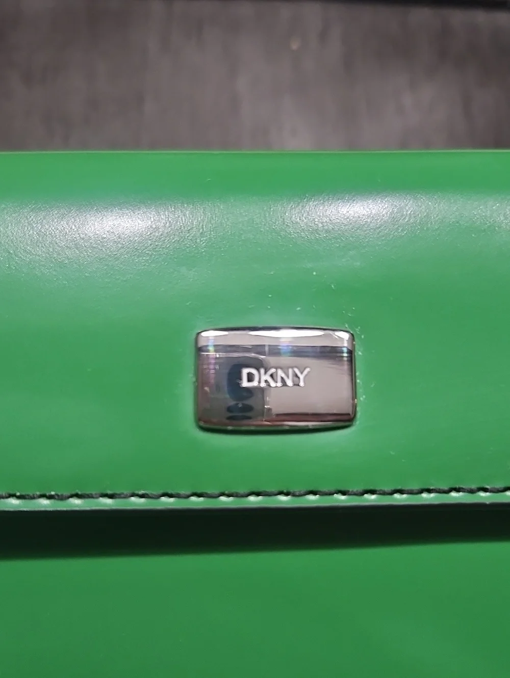 DKNY Green Patent Leather Wallet